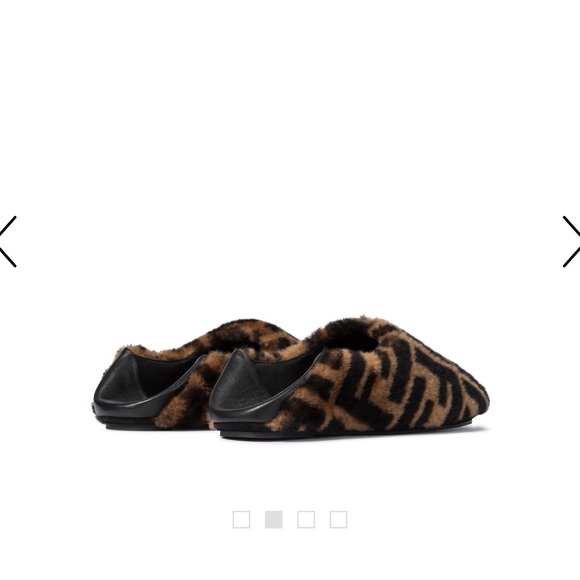 WOMENS FENDI SHEARLING NAPPA Monogram Slippers Size 39 - Picture 7 of 16